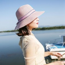 Mujer&apos;s Panama Hats Wide Brim Summer Ladies Sun Floppy Foldable Straw Beach Caps  eb-54974731